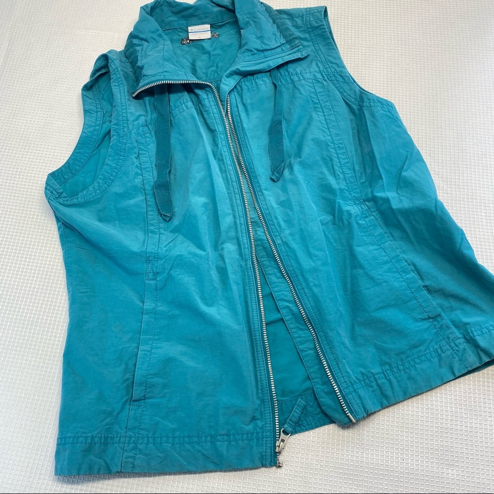 Vintage Columbia teal Full zip vest size extra large - Picture 5 of 13